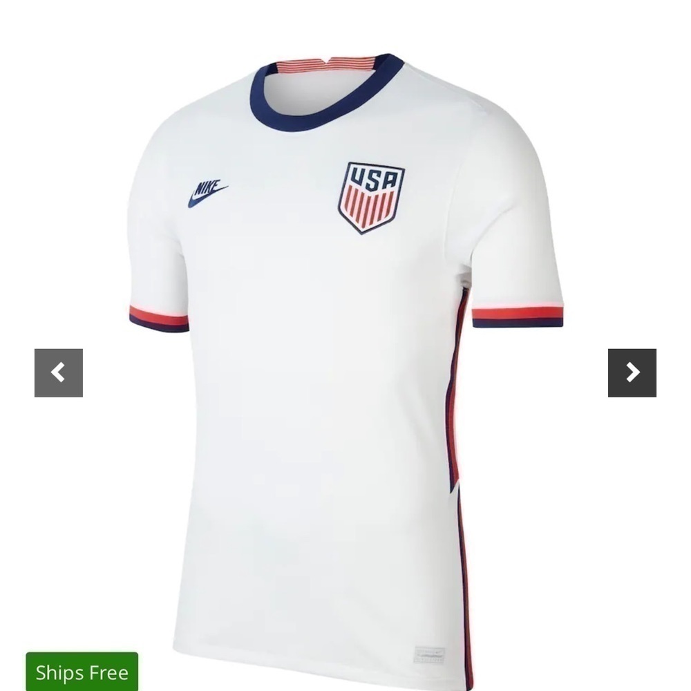 𝅺USMNT Nike 2020 Home Stadium Breathe Replica Jersey - White DEST